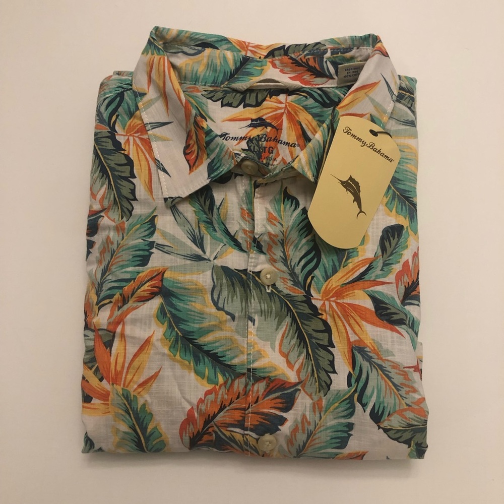 Tommy Bahama S/S Tropical Floral Print Button Down - Picture 2 of 6